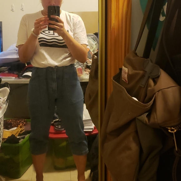 Vintage size S Adriana sport capri jeans - Picture 4 of 6